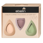 Un coffret de correcteur de couleur Ebelin Oeufs, 3 pcs en pêche, violet et vert, disponible chez Univers Cosmetix Sénégal à un prix pas cher.