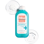 Un flacon de MIXA Anti-Imperfections lotion purifiante visage sans alcool 200 ml est présenté avec des échantillons de produits à côté, soulignant sa qualité et son efficacité, disponible exclusivement chez Univers Cosmetix à un prix pas cher.