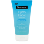 Tube bleu de Neutrogena Hydro Boost® gommage lissant visage 150 ml, étiqueté testé dermatologiquement. Maintenant disponible chez Univers Cosmetix, votre magasin incontournable de produits de soin de qualité au Sénégal.