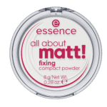 Essence Cosmetics Poudre Matifiante Compacte & Fixante 8 g, proposé par Univers Cosmetix, est présenté dans un contenant rond transparent contenant 8 g/0,28 oz de formule de haute qualité.