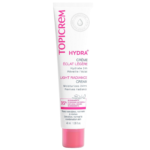 Un tube de 40 ml de Topicrem HYDRA+ Crème Hydratante Éclat Légère avec un étiquetage rose et blanc est disponible en vente en ligne à Dakar, Sénégal.