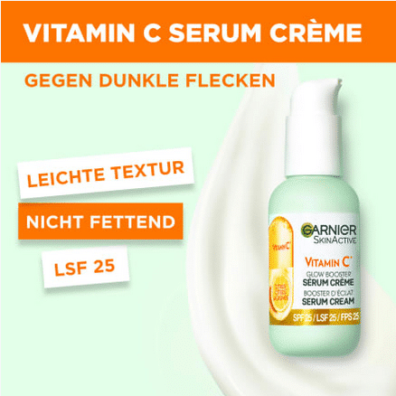 Garnier Skin Active Sérum C Crème Spf25, ml - Glow 50 Sénégal Dakar Cosmetix Vitamine Univers