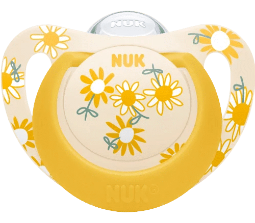 NUK Star Lot de 2 tétines en silicone sans BPA pour nouveau-né de 0 à 2  mois Bleu