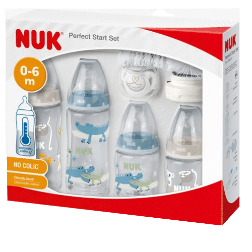 NUK Kit First Choice Plus Perfect Start PP avec Contrôle Température Age 0  à 6 mois/ 6-18 mois (Bleu) Univers Cosmetix Dakar - Sénégal