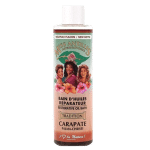 Flacon de MISS ANTILLES INTERNATIONAL Bain d'huile réparateur Carapate Cheveux desséchés et abimés 250 ml, avec trois femmes représentées sur l'étiquette.