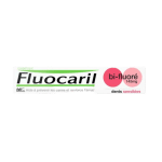 Tube de Fluocaril Dentifrice Bi-Fluoré Dents Sensibles 145mg dentifrice pour dents sensibles, avec texte en français sur l'emballage. Disponible exclusivement chez Univers Cosmetix, ce produit de haute qualité est également pas cher.
