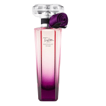 Un flacon en verre de Lancôme Trésor Midnight Rose Eau de Parfum pour femme 30 ml avec un dégradé violet et un ruban violet enroulé autour du cou se distingue par sa qualité, ce qui en fait un choix élégant à Dakar.