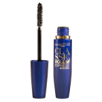Tube bleu de Maybelline New York Mascara Volum' Express Le Classique Noir, 10 ml avec une baguette ouverte laissant apparaître les poils, disponible chez Univers Cosmetix à Dakar à un prix pas cher.