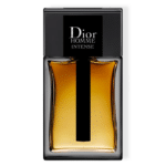 Un flacon de DIOR Dior Homme Intense Eau de Parfum pour homme 50 ml avec un liquide ambré à l'intérieur et un élégant capuchon noir, disponible chez Univers Cosmetix Sénégal pour ceux qui recherchent le luxe sans se ruiner.