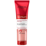 L’Oréal Paris Revitalift Glycolic Gel Nettoyant Exfoliant 150ml avec emballage rouge et blanc, 3.5% d'acide glycolique, offre une qualité exceptionnelle et est maintenant disponible à un prix pas cher à Dakar.