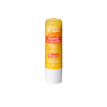 Un tube de baume à lèvres jaune avec une étiquette orange affichant "Baume à Lèvres" et "MKL Baume Lèvres certifié BIO - Mangue 4g" de MKL Green Nature, reflétant la qualité souvent associée à Univers Cosmetix.