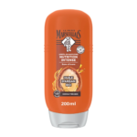 Flacon orange du Petit Marseillais Après Shampoing Soin Express Nutrition Intense à l'Huile d'Argan BIO, format 200ml.