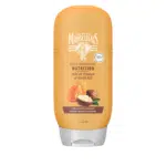 Flacon jaune du Petit Marseillais Après Shampoing Soin Express Nutrition au Miel et au Karité BIO 200 ml, conçu pour les cheveux secs et abîmés.