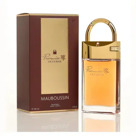 L'eau de parfum Mauboussin Promise Me Intense 90 ml, présentée dans son élégant coffret assorti, incarne la sophistication.