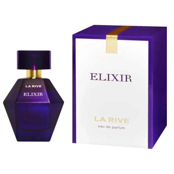 L'Eau de Parfum Elixir 100 ml de La Rive est présentée dans un flacon violet et un coffret orné d'une bande dorée. Ce parfum exquis de La Rive est parfait pour celles qui cherchent à ajouter une touche de luxe à leur routine quotidienne. dakar, Sénégal