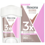 Rexona Anti Transpirant Crème Déodorante Maximum Protection Confidence 96H 45 ml, offrant une protection de 96 heures dans un élégant emballage rose, blanc et marron avec « 3x Confidence ». dakar, Sénégal