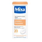 Une boîte de 50 ml de Mixa Crème Spécaires anti pigments crème pour visage avec vitamine C, niacinamide et SPF 20, conçue pour les peaux irrégulières et fatiguées.