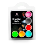 Paquet de Boules Secret Play Effets Brésiliens Triple Effet Pack 6 Unités, comprenant six sphères colorées dans un boîtier en plastique transparent, parfait pour ajouter de l'excitation à vos moments intimes. dakar, Sénégal