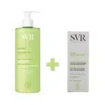 SVR Sébium DUO Nettoyage et Hydratation Parfaite Anti-Imperfections Crème Lavante en flacon pompe vert et boîte blanche, étiqueté pour un confort hydratant et longue durée, 40 ml. dakar, Sénégal