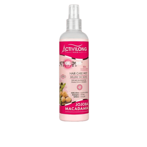 Un flacon d'Activilong Actigloss Brume de Soin Jojoba Macadamia 250 ml