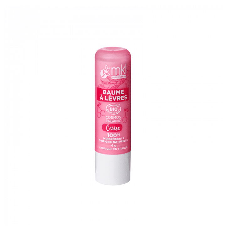 Tube rose de MKL Baume Lèvres certifié BIO - Cerise 4g de la marque "MKL Green Nature"