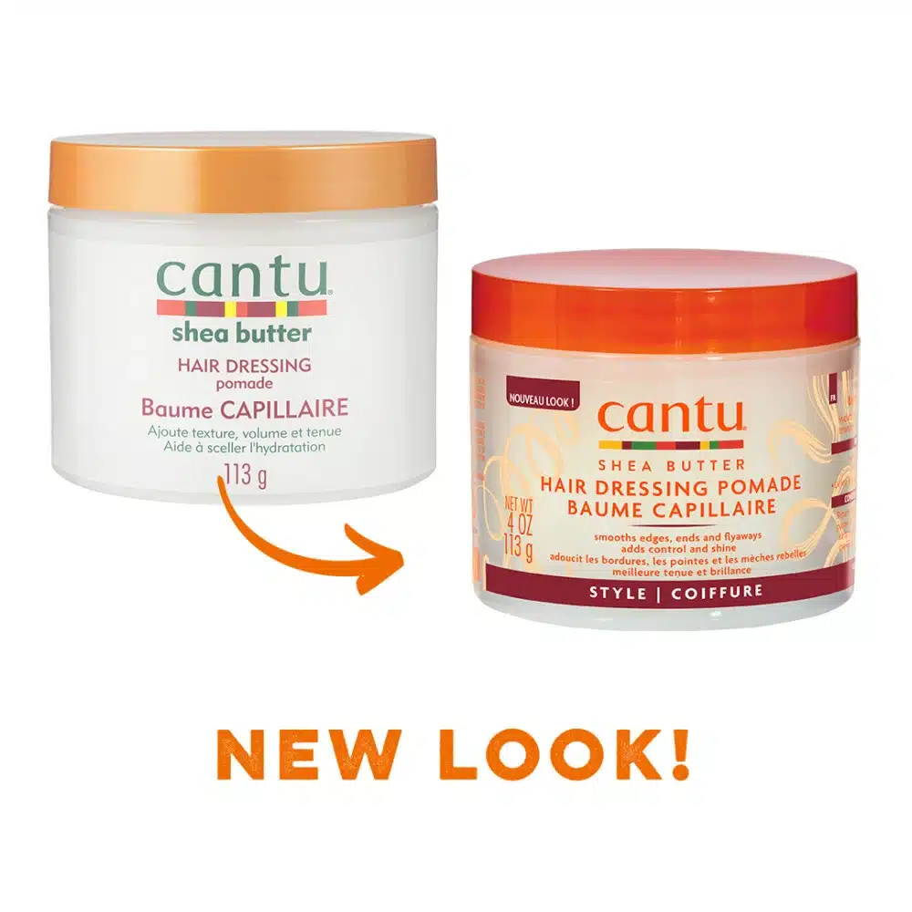 Le "nouveau look" Cantu Shea Baume Capillaire Volume Et Tenue 113 ml présente un design frais