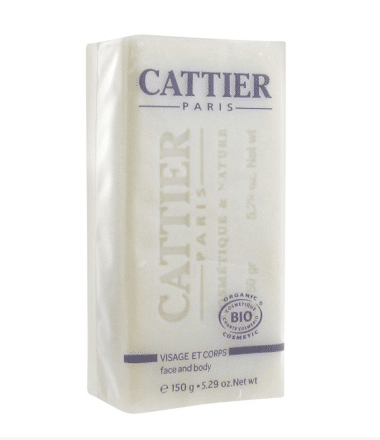 Barre de Cattier Surgras Karité Savon Doux Végétal Bio 150 g avec étiquetage soin visage et corps