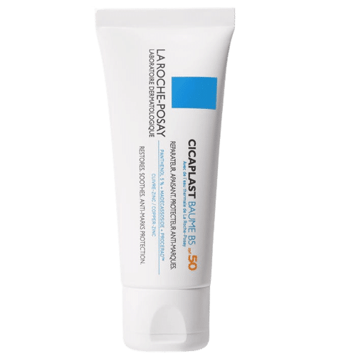 Un tube blanc de La Roche-Posay CICAPLAST B5 - Baume SPF50