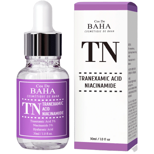 Un flacon de 30 ml de Cos de Baha Sérum à l'Acide Tranexamique avec Niacinamide Anti Taches et Boutons 30 ml