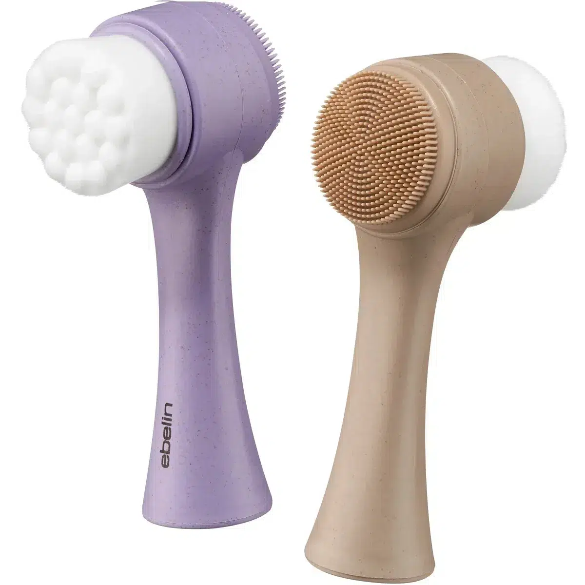 Deux brosses nettoyantes visage de la marque Ebelin Brosse 2 en 1 Faciale en Silicone Doux