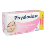 Boîte de Gilbert Physiodose Sérum Physiologique Stérile 40 x 5 ml avec une image de bébé