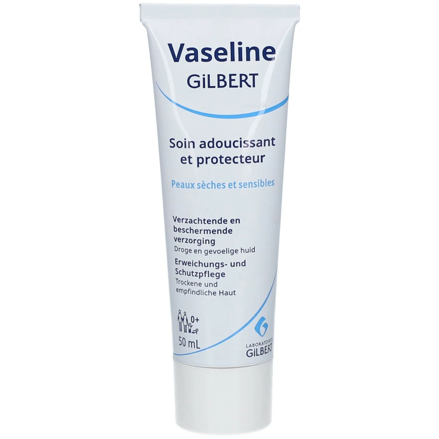 Tube de 50 ml de Gilbert Vaseline Soin Adoucissant et Protecteur Peau Sèche