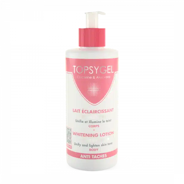 Flacon de 500 ml de HT26 TOPSYGEL Lait éclaircissant Lotion Blanchissante avec distributeur à pompe