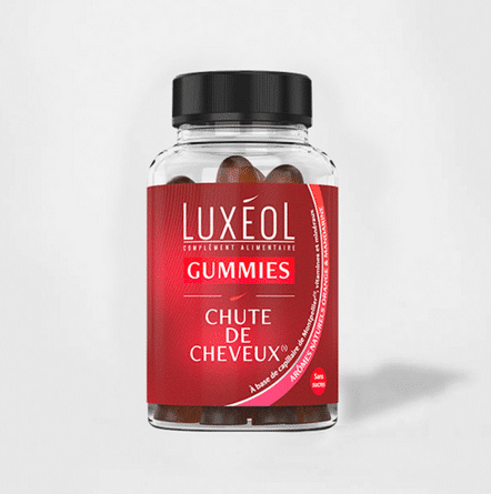 Un flacon Luxéol Chute de Cheveux Gummies Boîte de 60 contre la chute des cheveux