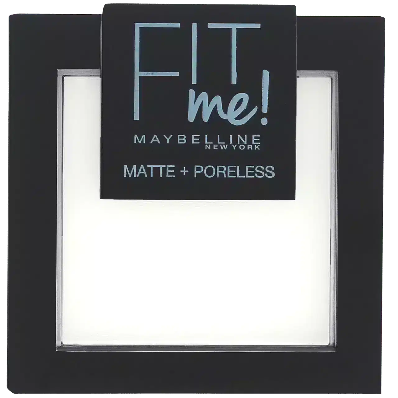 Vue de face de Maybelline Poudre Compressée Fit Me 090 Translucent 9 g dans un emballage noir élégant