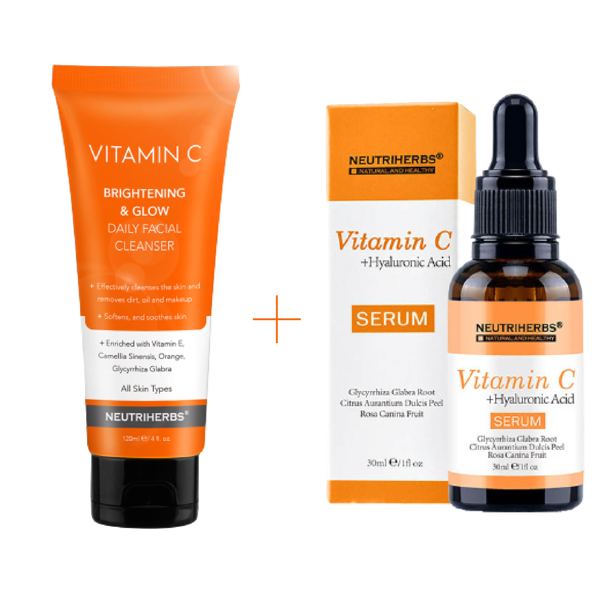 Le Pack Neutriherbs Vitamine C Nettoyant 120 ml + Sérum Vitamine C 30 ml