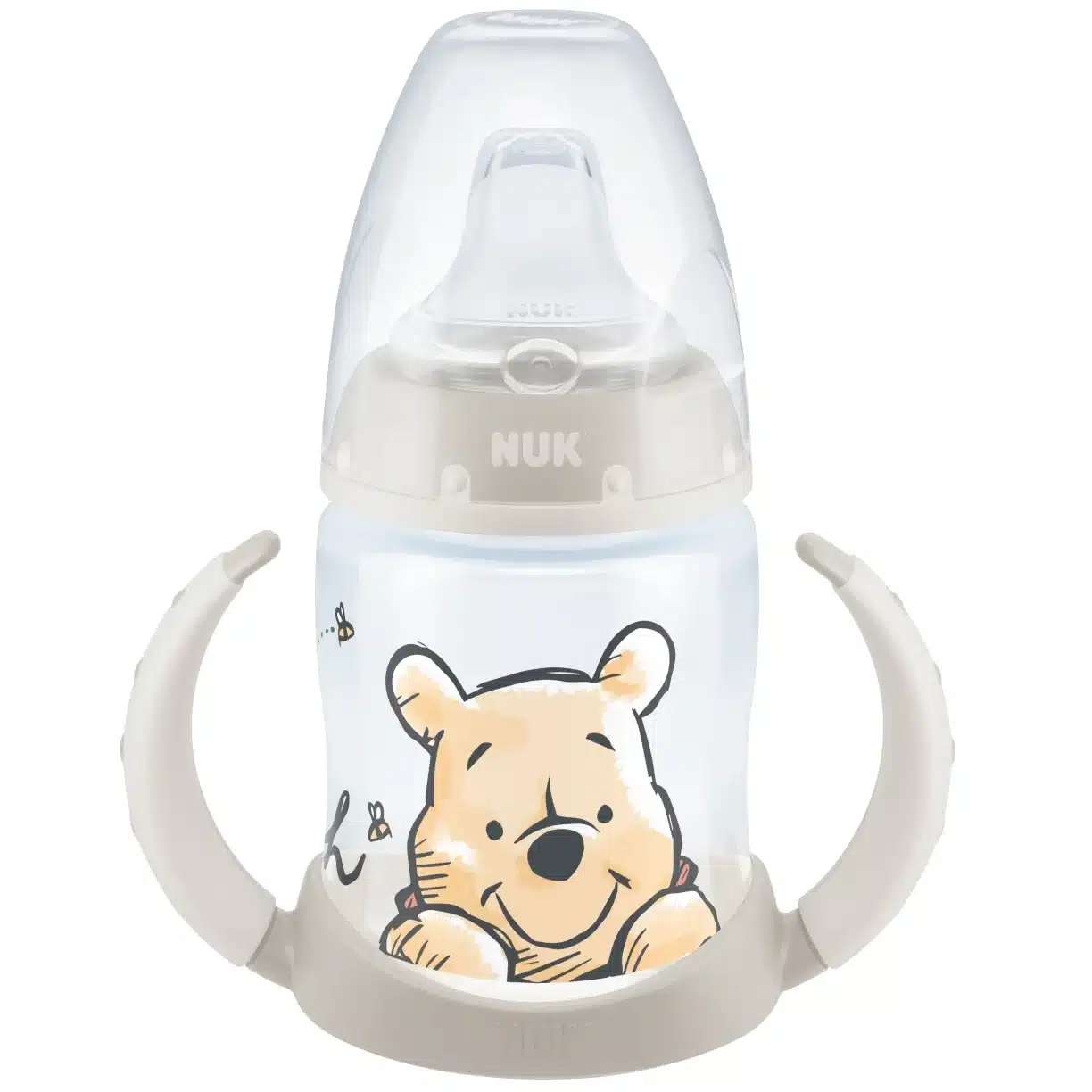 Une tasse d'apprentissage pour bébé Nuk First Choice Disney Winnie l'Ourson avec contrôle de la température