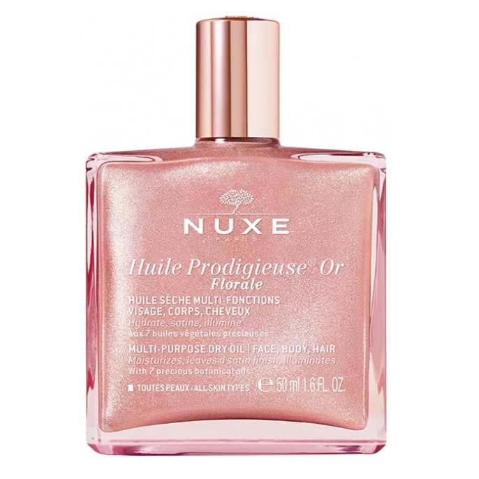 Un flacon de Nuxe Huile Prodigieuse Or Florale 50 ml