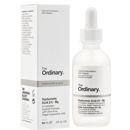 Un flacon de The Ordinary Acide Hyaluronique 2% + B5 Sérum Hydratant 60 ml