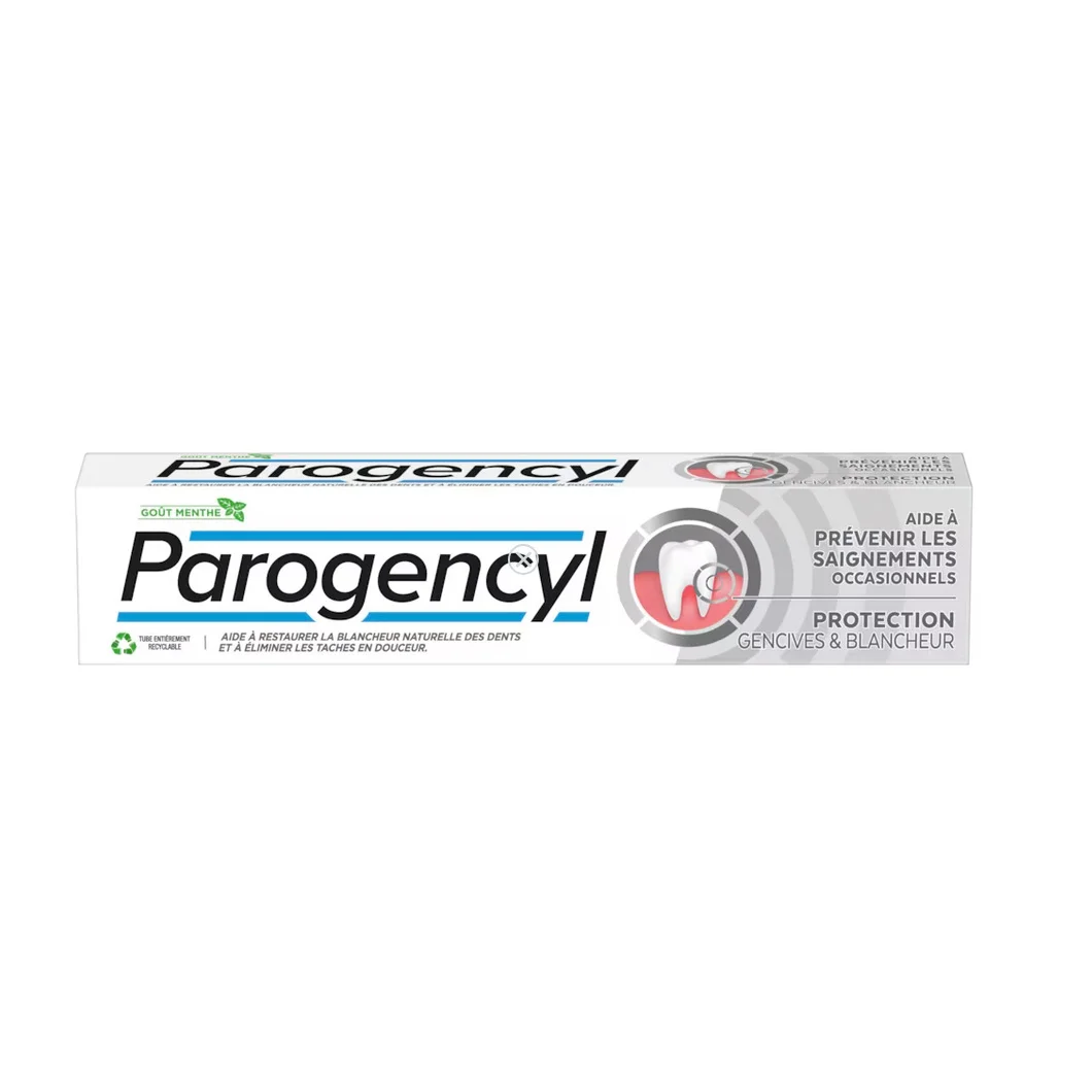 Coffret de dentifrice Parogencyl Protection Gencives ET Blancheur Offre 75ml pour la protection et le blanchiment des gencives