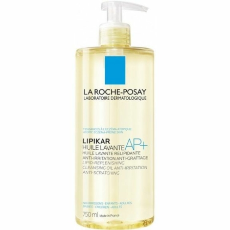 L'Huile Lavante AP+ de LA ROCHE-POSAY - LIPIKAR, 750 ML, est un grand flacon d'huile nettoyante spécialement formulée pour prévenir les irritations et les démangeaisons. Son liquide transparent est fourni avec un flacon pompe pratique, ce qui le rend idéal pour les peaux sensibles et sujettes à l'eczéma. Dakar