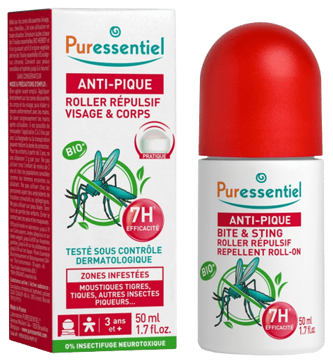 Puressentiel Anti-Pique Roller Répulsif Visage & Corps 50 ml