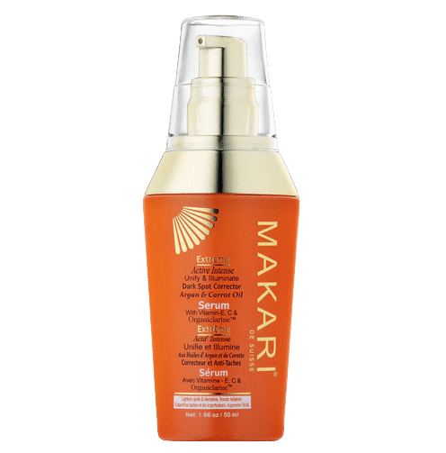 Un flacon de Sérum Booster Eclat Anti-Tache Makari Extreme Argan Et Carotte