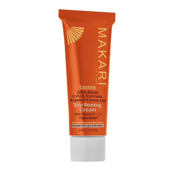 Tube orange de Makari Extreme Argan & Carrot Oil - Créme Tonifiante Anti-Tache Unifiant 50 ml