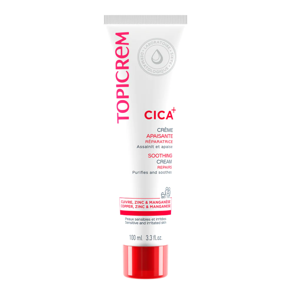 Tube de Topicrem CICA Crème Apaisante 100 ml avec cuivre