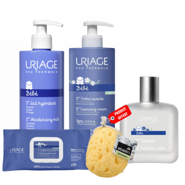 Uriage Coffret Kit Mes Premiers Soins Bébé + Éponge Bain OFFERT