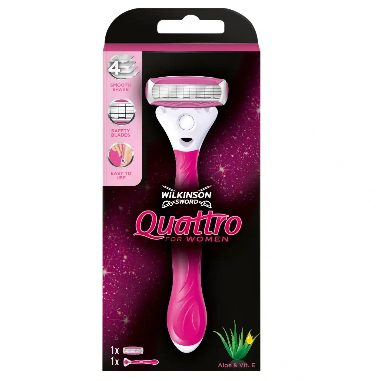 Le Wilkinson Quattro Lames de Rasoir Femme 1 Pièce